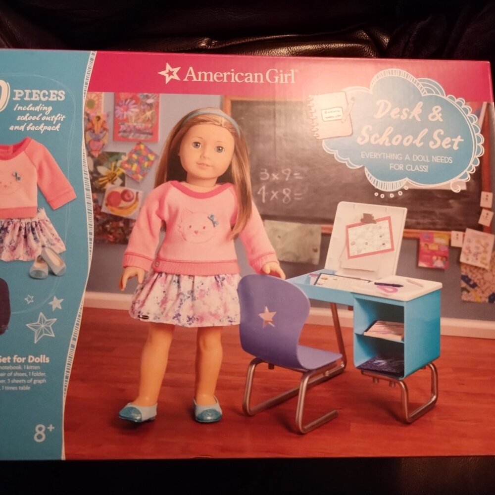 American Girl Desk and School Set-New